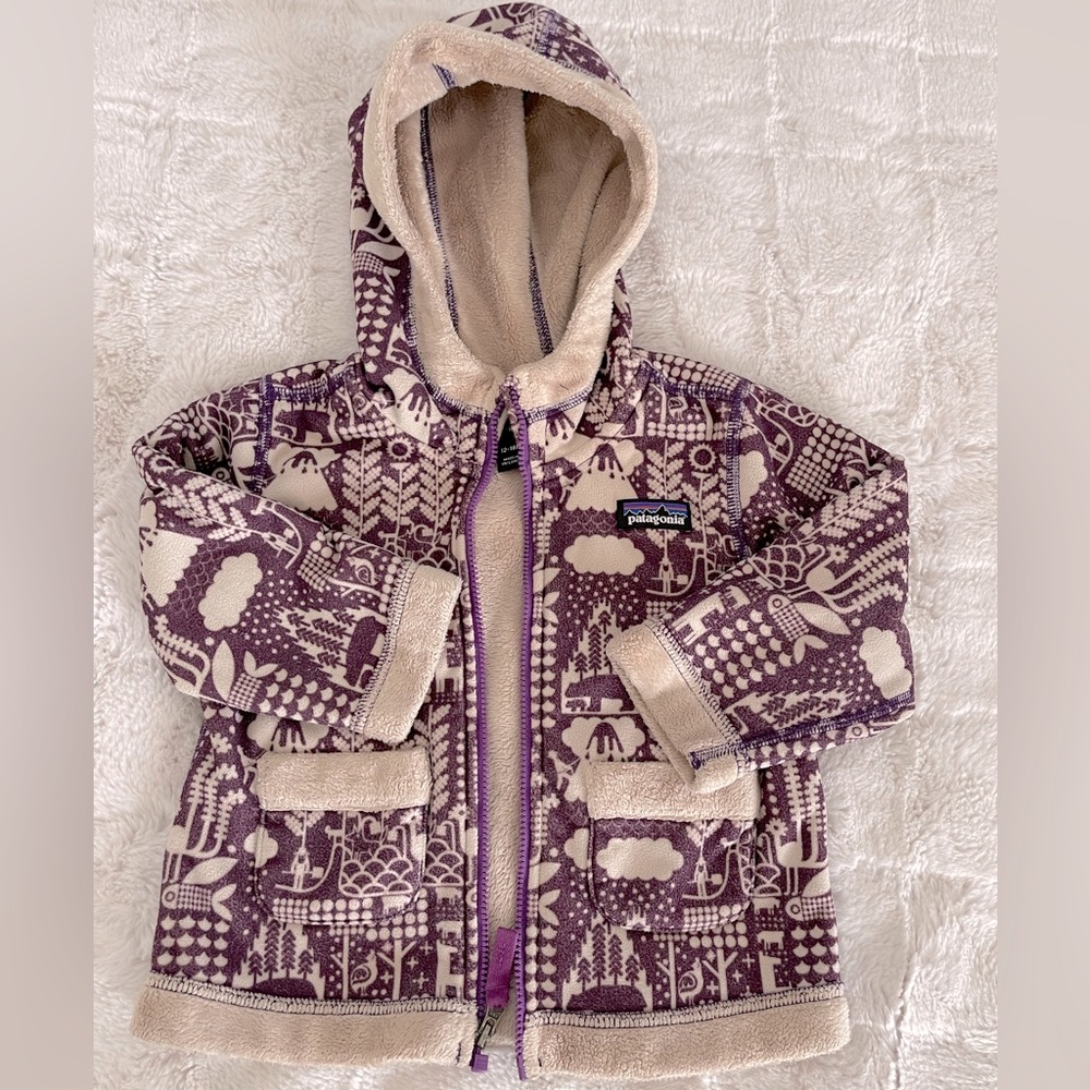 Patagonia toddler girl fleece jacket 12-18 months